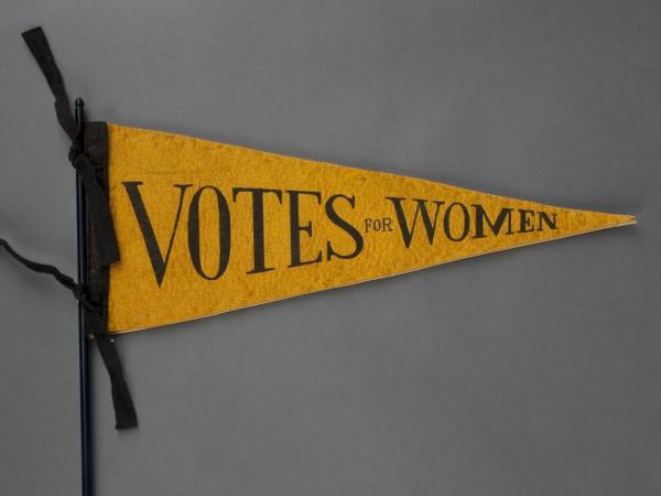 Yellow Woman Suffrage Votes for Women Pennant