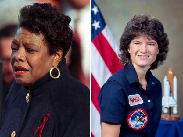 Photos of Maya Angelou and Sally Ride