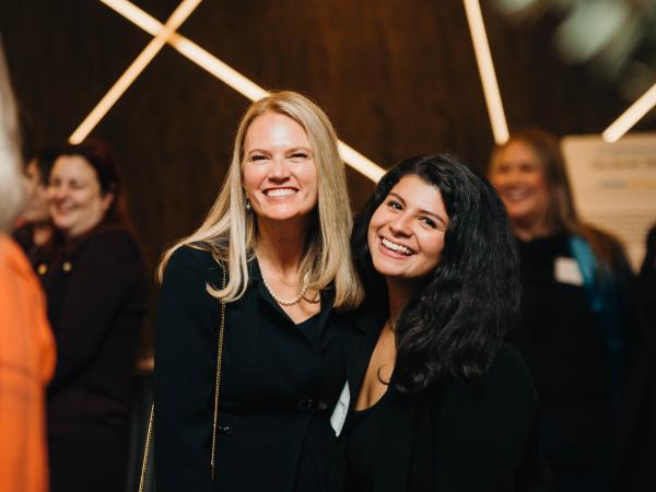 Two women posing for a photo