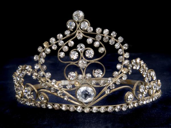 Miss America Crown from 1951 - a tiara with many uncolored gemstones.