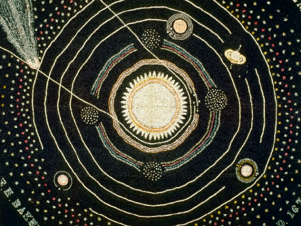 1876 Ellen Harding Baker's Solar System Quilt