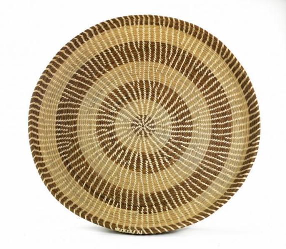 Circular woven basket