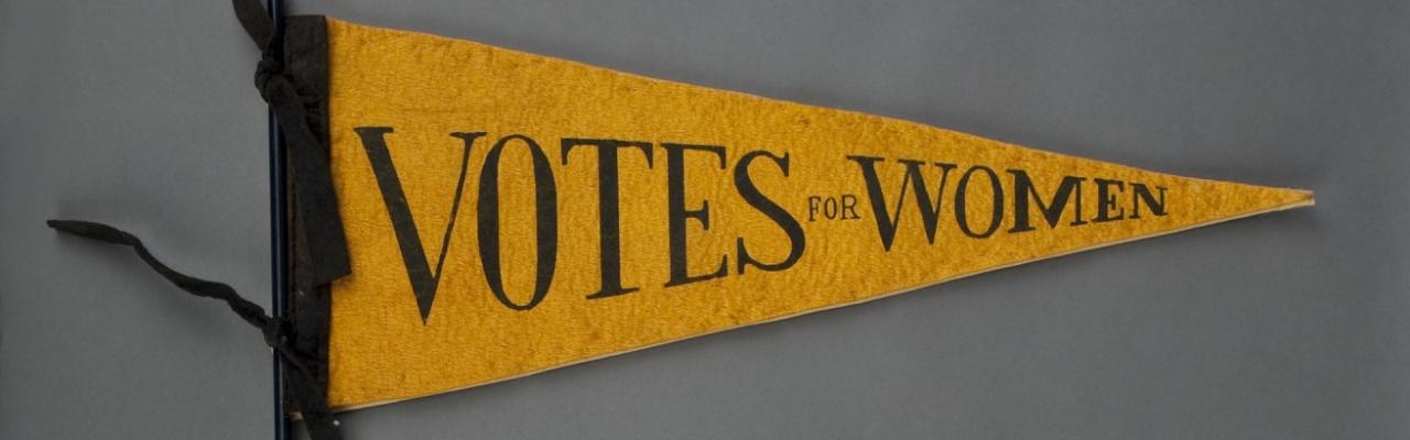 Yellow Woman Suffrage Votes for Women Pennant