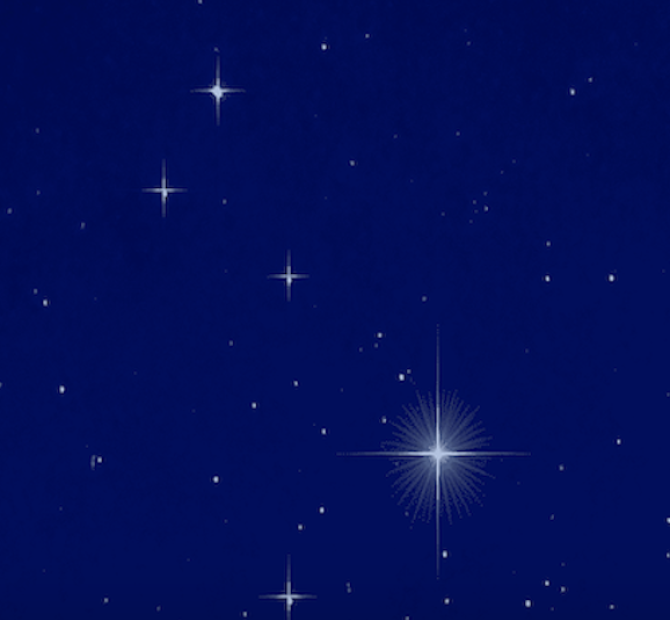 stars against a blue background